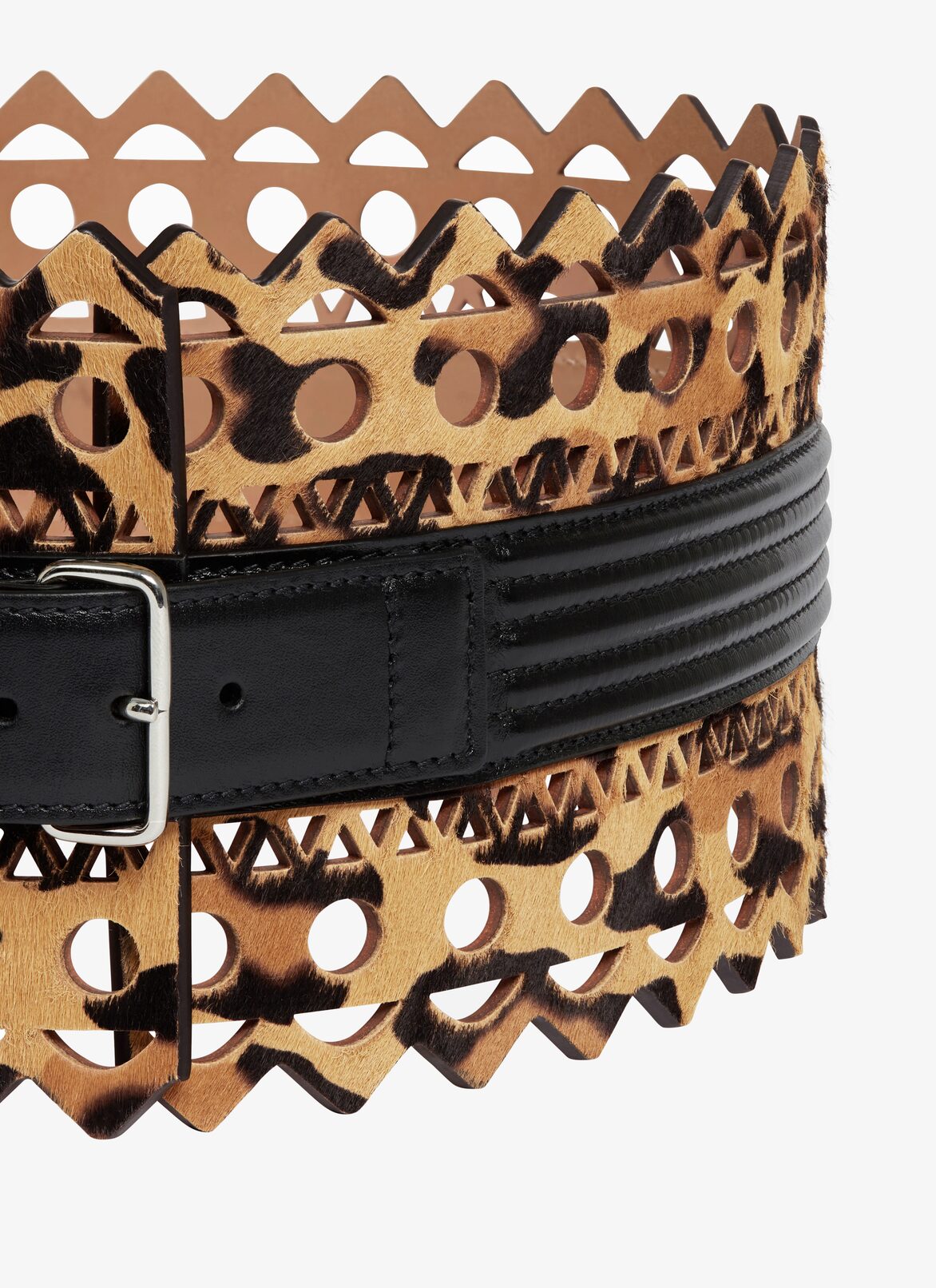 SMALL CORSET BELT IN VIENNE WAVE CALFSKIN ALAÏA BROWN SMALL CORSET BELT IN VIENNE WAVE CALFSKIN